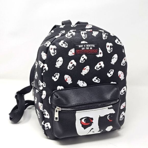 NEW THE EXORCIST Movie Pazuzu & Regan All Over Print Mini Backpack Bag Horror - Picture 1 of 8